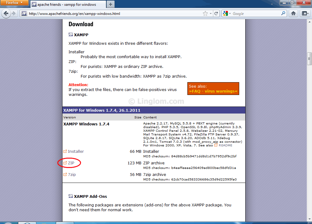 Download Xampp For Windows Zip File