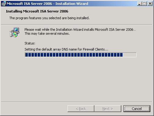 Installing ISA Server 2006