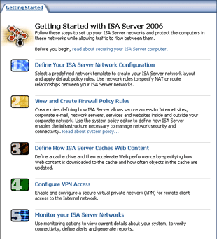 Getting started with Microsoft ISA Server 2006