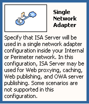 Single Network Adapter