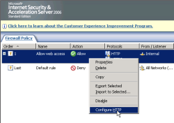 Configure HTTP filter