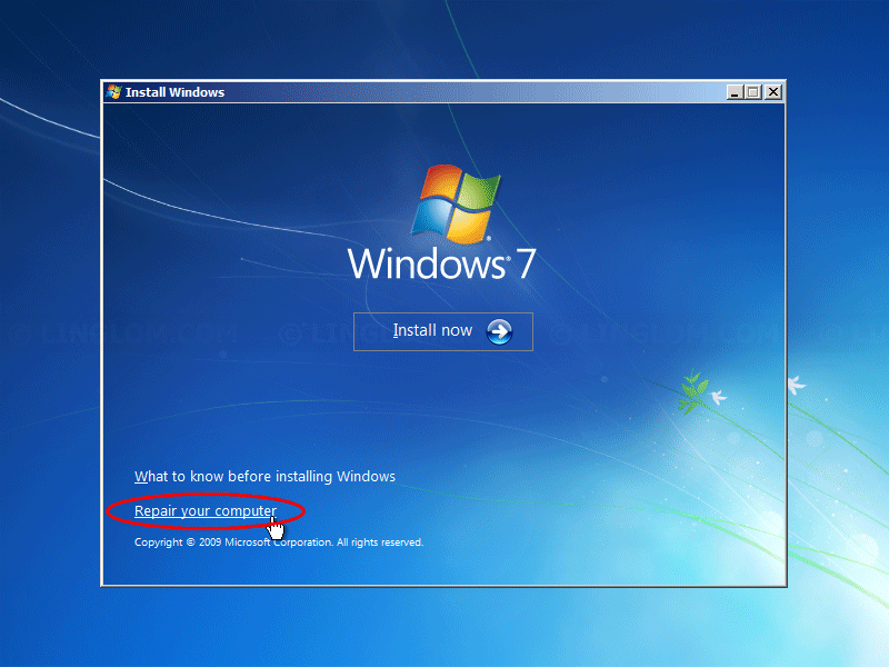 windows 7 repair your computer option missing you quotes