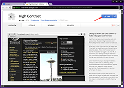 Chrome - High Contrast extension