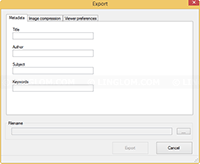 Images2PDF - Export options