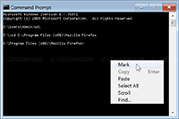 Windows Command Prompt - Edit - Mark