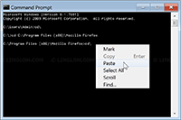 Windows Command Prompt - Paste Text