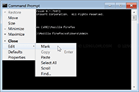 Windows Command Prompt - Edit Menu