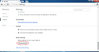 Chrome - Reset Settings