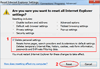 IE - Reset Internet Explorer Settings