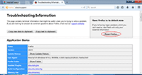 Reset Firefox