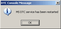 MSDTC is restarted