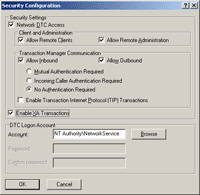 Enable MSDTC Configurations