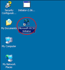 Run Microsoft iSCSI Initiator