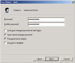 Check password never expires