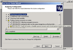 Analyzing Configuration - no quorum disk