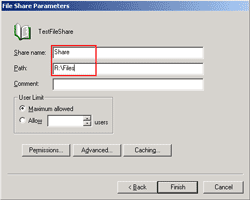 Assign share path