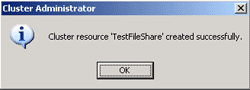 The resource File Share has been created