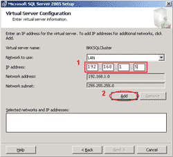 Create a Virtual IP Address for SQL Server Cluster