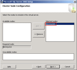 Cluster Node Configuration