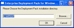 Select Path to Install Enterprise Deployment Pack (EDP)