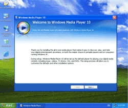 First Time to Run Windows Media Player 10