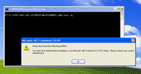 You must have administrative privileges to run Microsoft.NET Framework 2.0 SP1 Setup