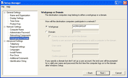 Select Workgroup or Domain