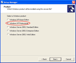 Select Windows XP Professional