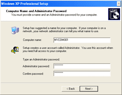 Enter Computer Name and Administrator Password