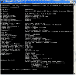 System Information on remote with username and password