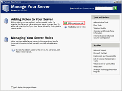 Manage Your Server - Add Application server role