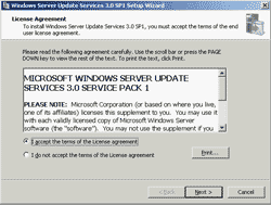 WSUS License Agreement