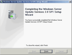 Finish installed WSUS