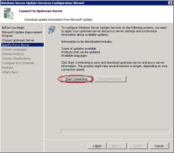 Test connection to the upstream server