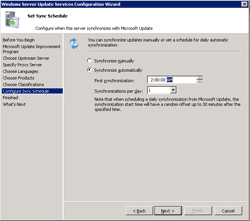 Set synchronization schedule