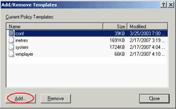 Add a group policy template