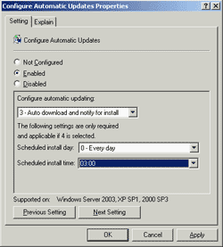 Configure Windows Update policy