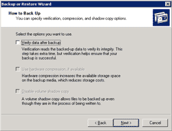 Customize how to backup