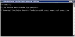 Run wsusutil to export metadata
