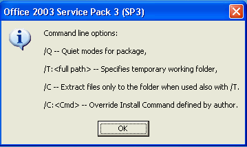 Silently install Office 2003 Service Pack 3 through GPO
