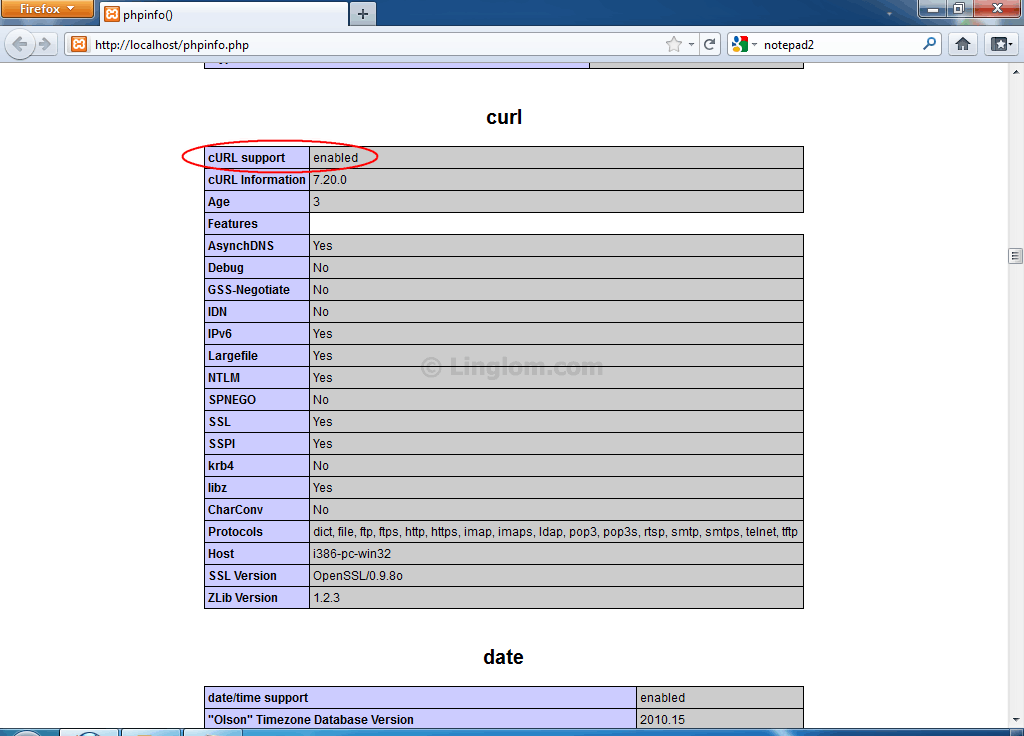 Curl localhost. Phpinfo подключенный Curl. Curl php.