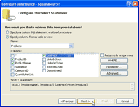 Configure the Select Statement