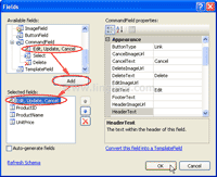 Add Fields on Grid View Web Control