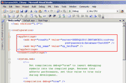 Define variables in web.config