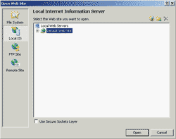 Select a Local Web Server