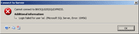 Login failed for user 'sa'