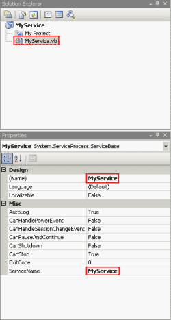Change name to 'MyService'
