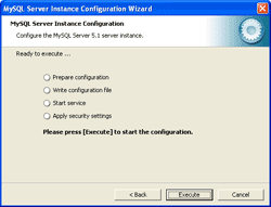 Execute MySQL Server Configuration