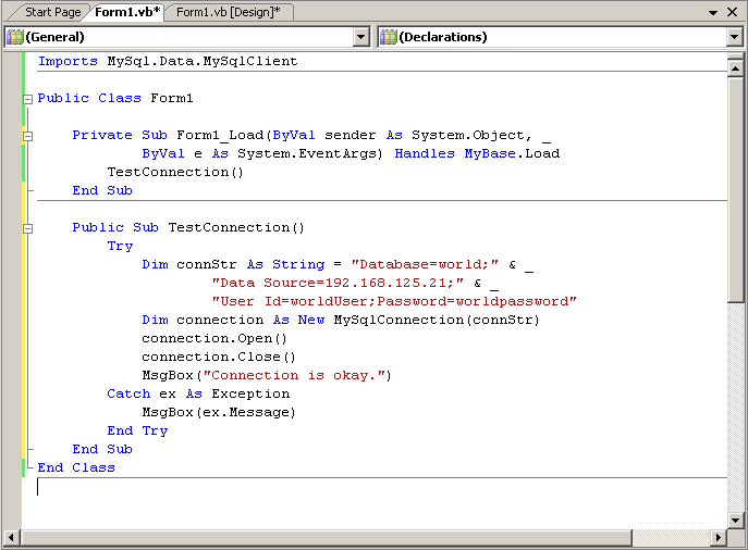 mysql c# connection string