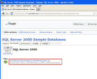 Download SQL Server 2000 Sample Databases